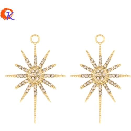 Cordial Design 50Pcs 23*33MM Jewelry Accessories/Rhinestone Earrings Connectors/DIY Making/Hand Made/Earring Findings/Pendant