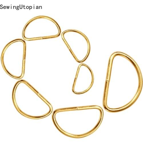 20PCS D Ring Metal Buckle Hand Bag Purse Strap Belt Dog Collar Chain D Ring Buckle Clasp DIY Luggage Leather Bag Accessories