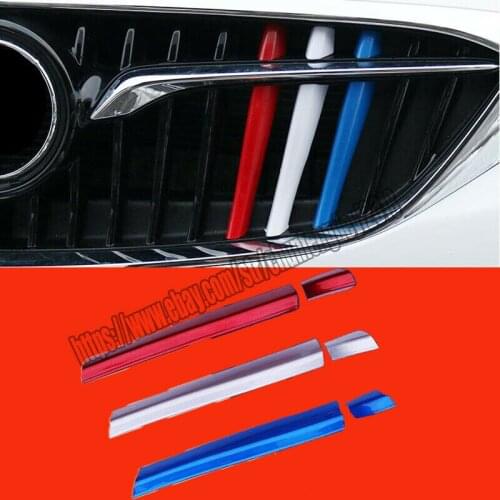 ABS Tri-Color Front Centre Grille Cover Trim 3pcs For Buick Regal 2014 2015 2016 2017 2018 2019 2020