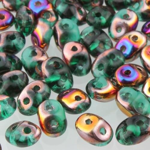 Bead Czech Beads Glass Irregular Perles Seedbeads Duoble-hole Smokey color 3grams Хрустальные Бусины Des Billes De Verre