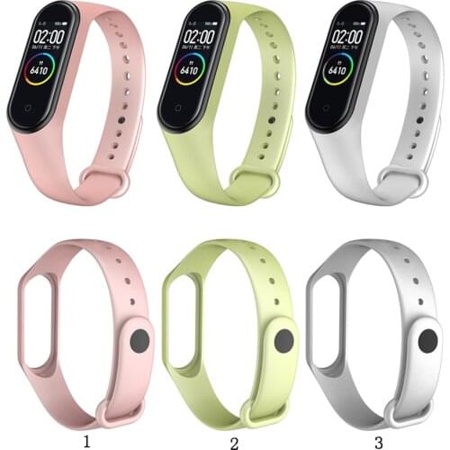 Shiny Silicone Wrist Band Strap Watchband for XIAOMI Miband 3 4 5 Miband 4 Bracelet Replacement Strap for mi band 5 4 3 strap