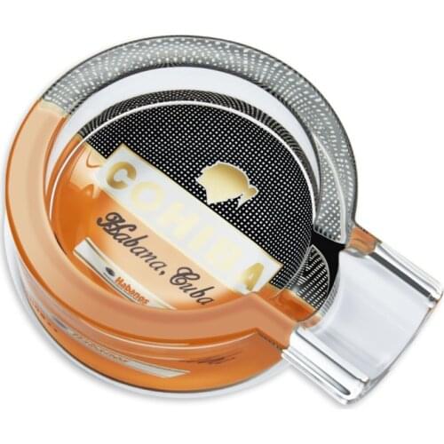 COHIBA Glass Cigar Ashtray cigar accessories Tobacco Smoking Travel Ashtrays cuba tabacaria sigaar