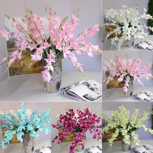 1Pc Artificial Butterfly Orchid Silk Flowers Wedding Party Phalaenopsis Bouquet