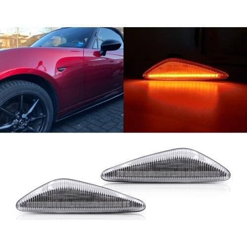 For Mazda RX8 08-12 6 Atenza GH 10-13 5 Premacy CW Fiat 124 Spider Front Amber Led Side Marker Lights Turn Signal Lamps