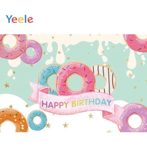 Yeele Candy Donut Wallpaper Child Birthday Party Photography Backdrop Personalized Photographic Backgrounds For Photo Studio