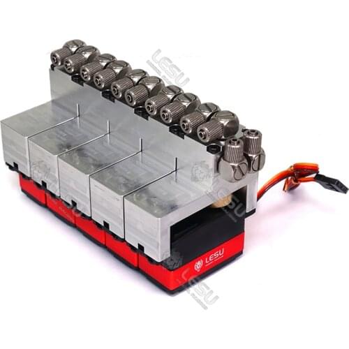 LESU Hydraulic Model Multi-position Reversing Valve 1-6 Multi-way Oil Valve Heavy Construction Machinery Series DIY Modified Car