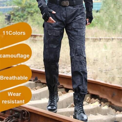 Camouflage Tactical Military Pants Airsoft Painbal US Special Forces Men Army Cargo Trouser Combat ACU CP Work Wear Uniform