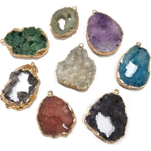 Natural Stone Pendant Irregular Exquisite Agates For Jewelry Making DIY Necklace Bracelet Anklet Accessory