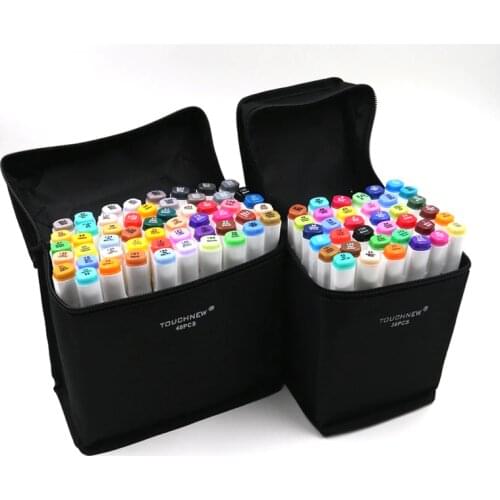 36 48 Color Set TOUCHNEW Sketch Graphic Paint Doodle Drawing Art Twin Marker Pens With Carry Bag