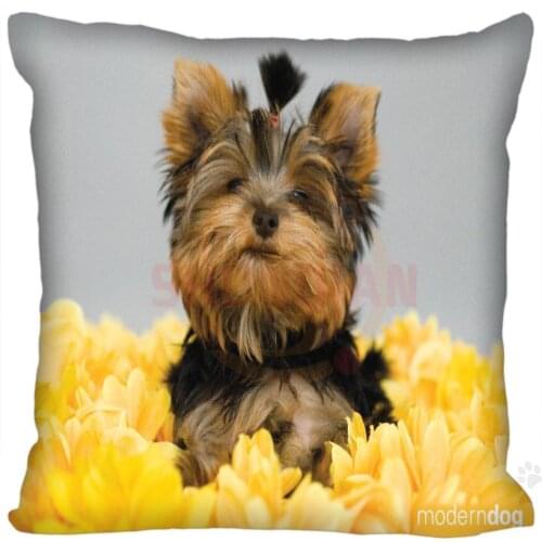 Yorkshire Terrier Dog Zippered Pillowcase Customize Gift Pillowcase Custom your picture 35x35cm 40x40cm 45x45cm 60x60cm