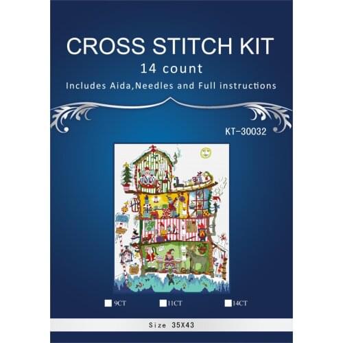 Oneroom Top Quality lovely counted cross stitch kit north pole house bothy threads cut through house