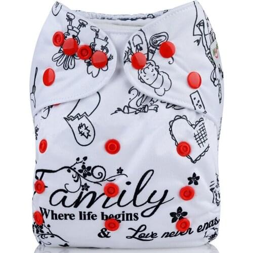 Baby Pocket Cloth Diaper Nappy Reusable Baby Nappy New Print Adjustable Baby Diaper Cover Nappy Diaper Fit 0-2year 3-15kg Baby