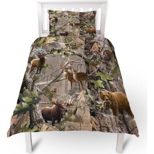 Forest Deer Bear Bird Duvet Cover Pillow Case Quilt Cover Set Bedclothes Single Bedding Sets For Bed