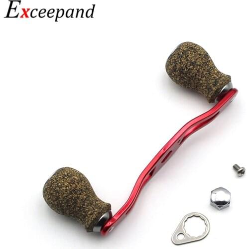 Exceepand 95mm Power Fishing Reel Handle for Abu Garcia Daiwa Baitcasting Reel Repair Rubber Cork Knob Fishing Reels Replacement