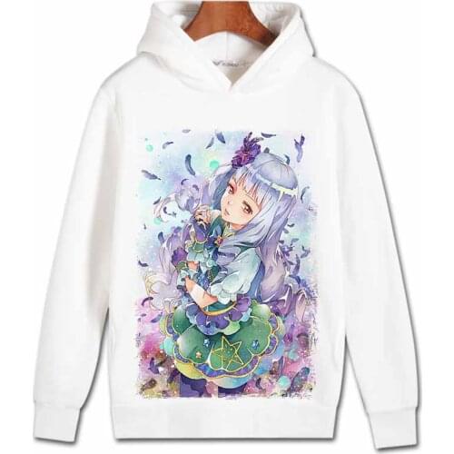 Aikatsu Cosplay Hoodie Hoshimiya Ichigo Kiriya Aoi Cartoon Print Hoodies Winter Autumn Fleece Sweatshirts Casual Pullover