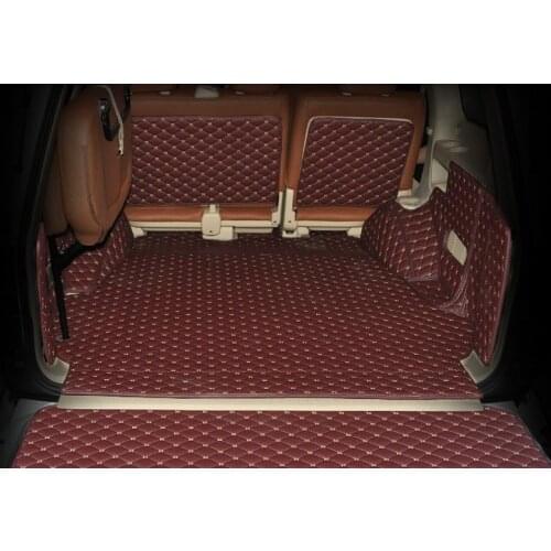 High quality! Special trunk mats for Toyota Land Cruiser 2017-2012 8eats waterproof cargo liner mats boot carpets,Free shipping