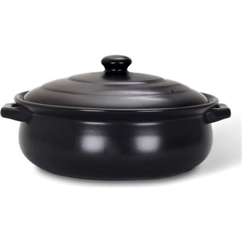 High temperature resistant ceramic casserole two-flavor hot pot Commercial electric ceramic stove hot pot Stew pot Casserole