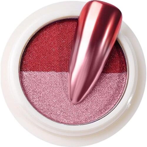 Female Nail Art Two-tone Shinning Mirror Powder DIY Titanium Glitter Manicure