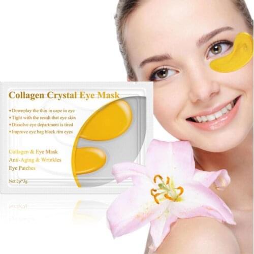 1Pair Collagen Crystal Eye Mask Face Mask Gel Eye Patches for Eye Bags Wrinkle Dark Circles Eye Pads Skin Care 4Color TSLM1