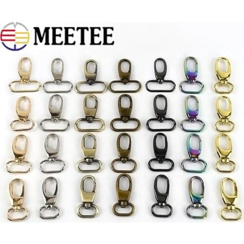 10pcs 19/25/32/38mm Metal Buckles for Bag Strap Dog Collar Webbing Swivel Trigger Snap Hook DIY Handbag Bag Hanger Connector