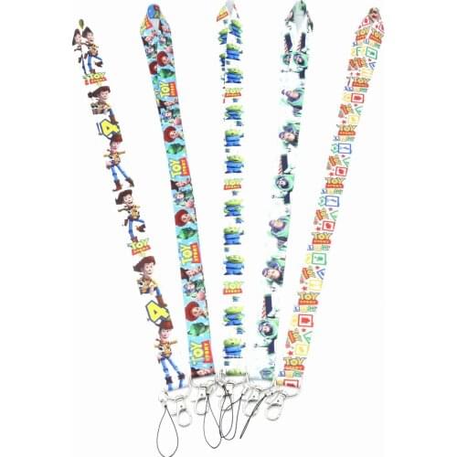 10pcs Cartoon Story Lanyard Camera Mobile Phone Lanyard Keychain Key Chains Chain Anime Toys Kids Birthday Gift
