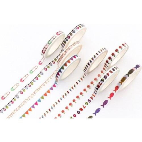 2pcs/lot slim decorative Washi Tape DIY decoration Scrapbooking Sticker Label Masking Tape School Office Supply