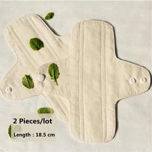 Panty Liners Feminine Hygiene Reusable Pads Menstrual Cloth Sanitary Pads Cotton Washable Breathable Anti-allergy 18.5 Cm
