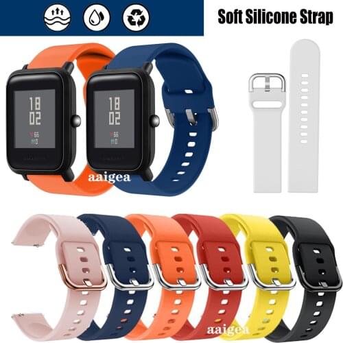 20mm Soft Silicone Band Strap for Huami Amazfit Bip Lite S U for Huami Amazfit GTS 2e GTS2 mini Band With Fashional Colors
