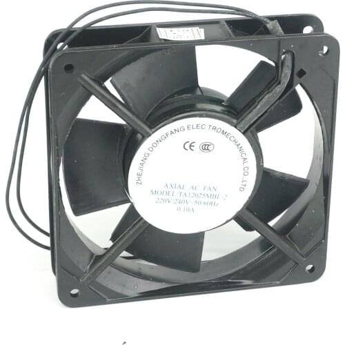 220V AC 120x120x25mm Axial Radiator Fan 61CFM 2100RPM Ball Bearing High Speed
