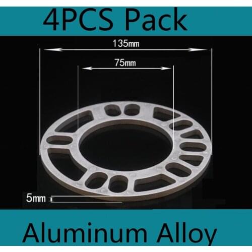 4 PCS 5mm Universal Alloy Wheel Spacers Shims Tire Protector Replacement Shims Wheels Tires Parts