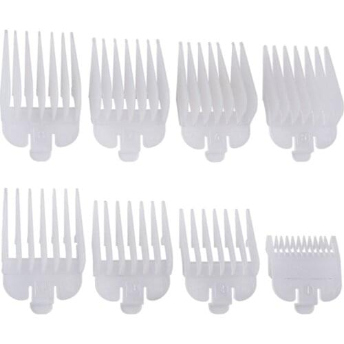 8Pcs Professional Hair Clipper Limit Comb Guide Attachment Size Barber Replacement 3/6/10/13/16/19/22/25mm Shaving Combs
