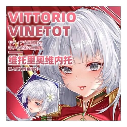 Anime Game RN Vittorio Veneto Azur Lane Dakimakura Hugging Body Pillow Case Otaku Loli Pillow Cushion Cover Gifts