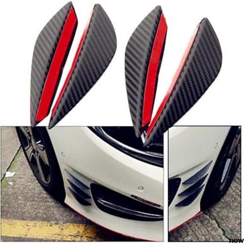 4Pcs Fiber Car Spoiler Canards Front Bumper fin for Volkswagen vw Touran 1.4 Fox 1.2 Touareg2 GolfA5 GT MK7 Golf 7