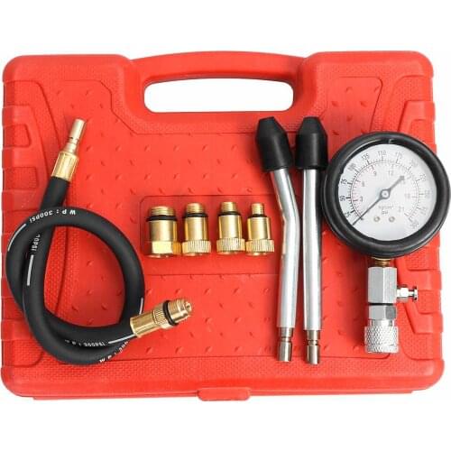 Car 0-300psi Gasoline Engine Compression Tester Tool Kit Auto Petrol Gas Engine Cylinder Pressure Gauge Tester