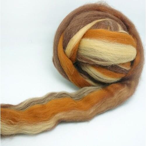 Free shipping Extra Fine colour mixture Merino Wool roving fiber blended wool 50G Perfect in Wet and needle Felting Y17