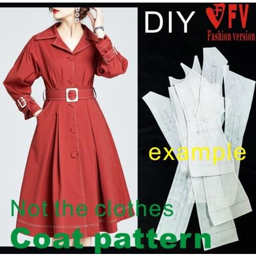 Big-brand windbreaker pattern womens fashion jacket 1:1 garment sewing structure drawing BFY-289