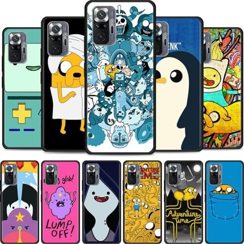 Adventure Time Anime Cover For Xiaomi Redmi 9 9C 8 9A 7A 7 8A K40 6A 6 K30 Pro 9T K20 Cell Phone Case Black Soft Shell Coque