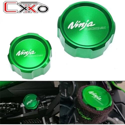 For Kawasaki NINJA1000SX NINJA 1000SX ninja1000sx 2020 2021 Motorcycle Red Front Rear Fluid Cylinder Master Reservoir Cover