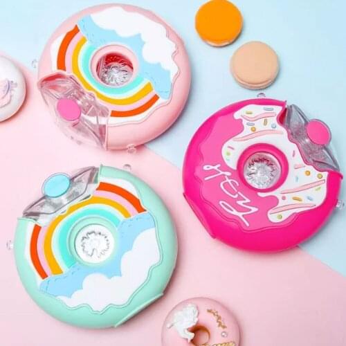 Male Female Babies New Summer Child Cute Donut Lce Cream Water Bottle With Straw Cup Portable Leakproof Tritan Bottle BPA Free