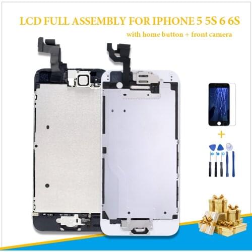 Complete Full Assembly Screen For iPhone 6 6G A1549 A1586 A1589 LCD Replacement Display Touch Digitizer home button + camera