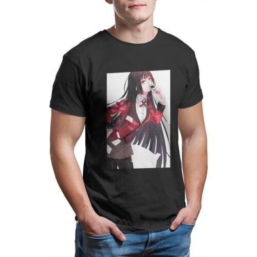 Kakegurui Hentai Cosply Manga Yumeko TShirt For Men Graphic Plus Size Anime Clothes Harajuku Cotton T Shirt tees