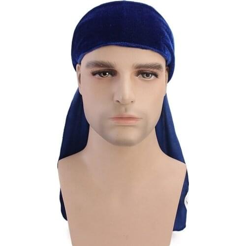 China Dragon Pattern Hair Caps Velvet Durag Sleeping Fashion Headwrap Women Men Turban Hair Accessories Headwear