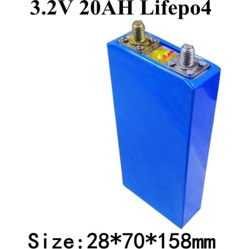 8pcs Lifepo4 3.2v 20Ah Lithium Battery Deep Cycle for Diy 12V 24V 40Ah Electric Bicycle Scooter House Hold Electric Supplies RV