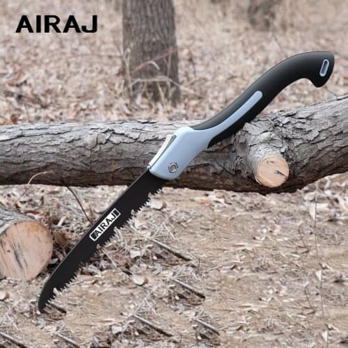 AIRAJ Multifunctional Folding Saw Blade Hand Saw Woodworking Cutting Tools SK5 Steel Handle Collapsible Sharp Garden Saw