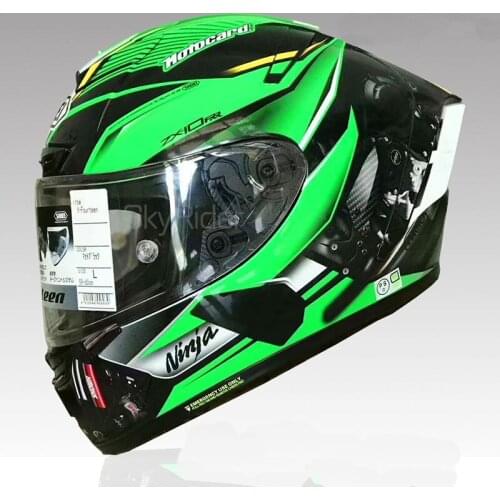New Arrival Full Face Motorcycle Helmet X14 GREEN Helmet Riding Motocross Racing Motorbike Helmet Men And Women Hat