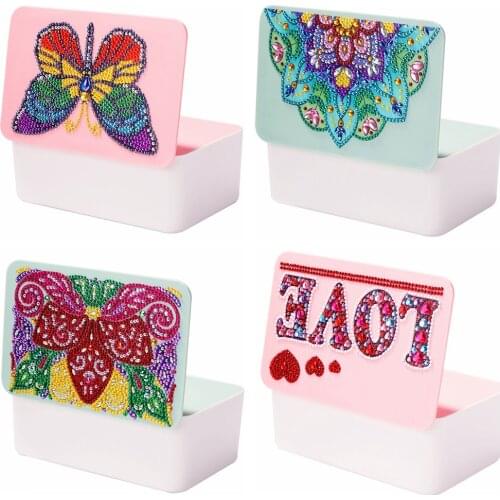 5D DIY Diamond Painting Tissue Box Rhinestone Drawing Picture Paper Case Mosaic Kit Handmade Art Craft for Home Office Car