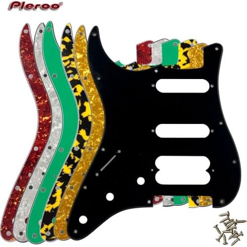 Pleroo Guitar Parts - For FD US Left Handed 72' 11 Screw Hole Standard Start Player Humbucker Hss Guitar pickguard Scratch Plate