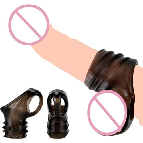 Stretcher Sextoys Strap On Penis Ring Time Delay Ejaculation Male Chastity Cage Strapon Cock Ring Sex Toys for Men