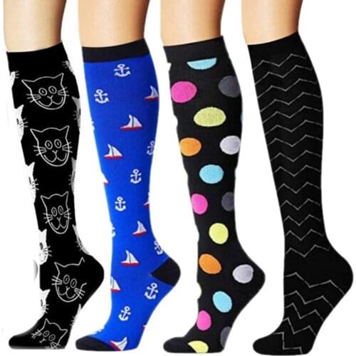 50 Styles Compression Socks Medical Nursing Socks Varicose Veins Women Men Running Marathon Socks Leg Relief Pain High Stockings