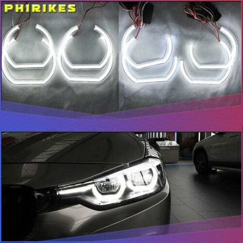 Excellent Ultra bright DTM Style led Angel Eyes halo rings For BMW E46 M3 Coupe Convertible 1999-2006 xenon headlight